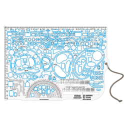M-Tac Ecopybook Tactical Ruler VLT UA Blue Border