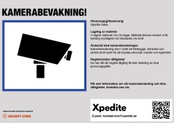 Övervakningsskylt – A4 liggande dekal GDPR-anpassad