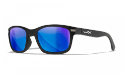 WileyX HELIX CAPTIVATE Polarized Blue Mirror Lenses Matte Black Frame