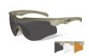 WileyX Rogue Comm Grey/Clear/Rust Matte Tan Frame