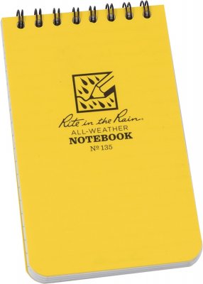 Rite In The Rain Notebook, 7,5x12,5cm, Gul