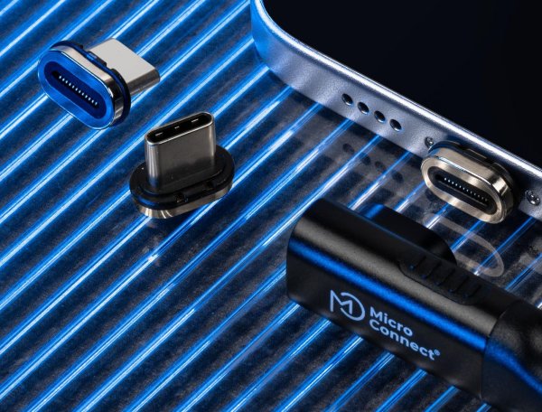 Zoom bild av Premium USB4 magnetic plug - MicroConnect