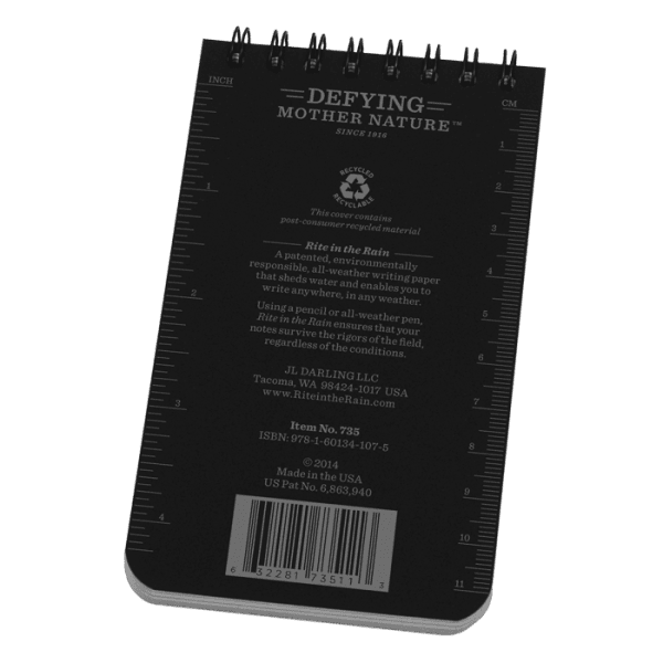 Zoom bild av Rite In The Rain Notebook 7,5x12,5cm - Svart