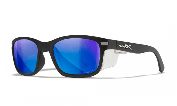 Zoom bild av WileyX HELIX CAPTIVATE Polarized Blue Mirror Lenses Matte Black Frame