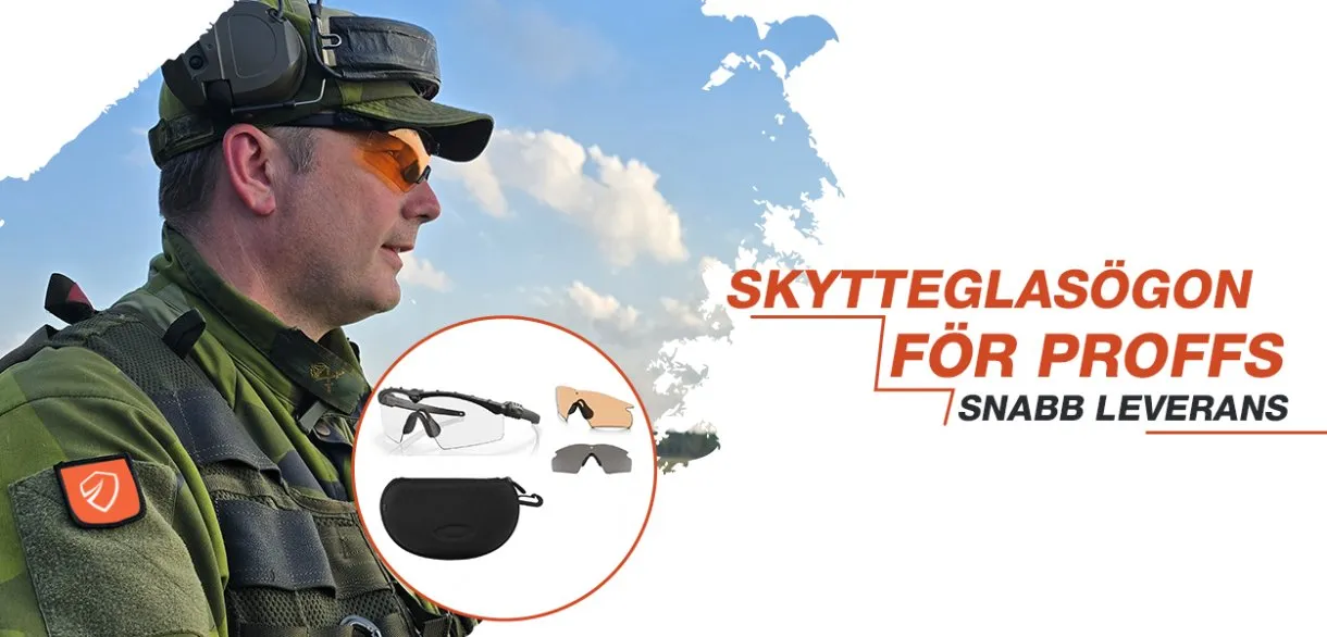 Taktiska skyddsglasögon för skytte och insats