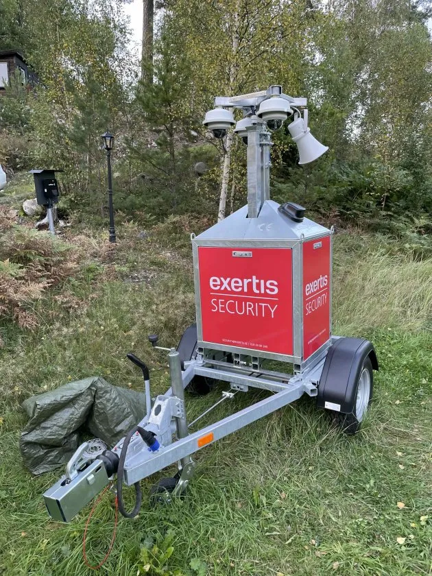 Fullt mobil lösning som kan flyttas med gaffeltruck eller dras med bil.