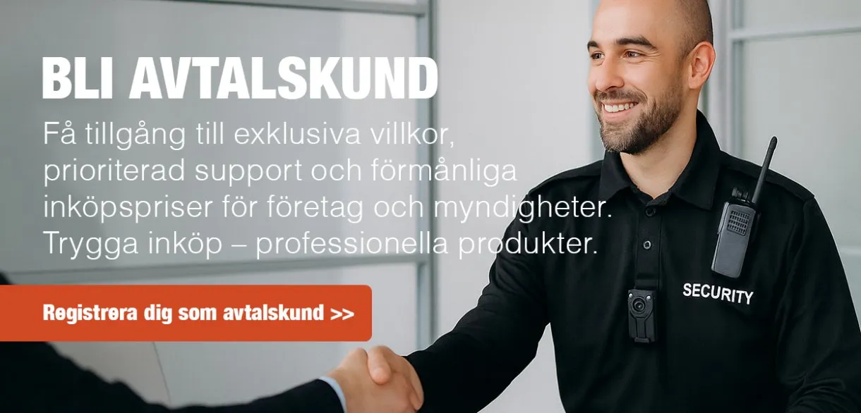 Professionell utrustning för väktare